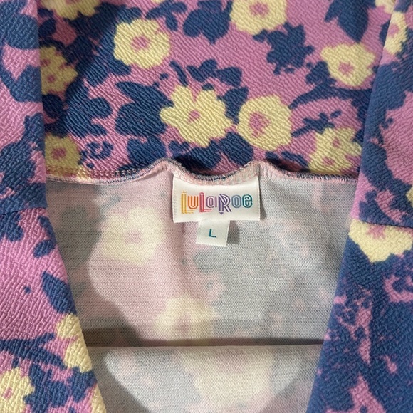 LuLaRoe Women’s Cassie Pencil Skirt/Size: L /Color:Pink-Blue-White Floral (NWT) - Picture 3 of 7